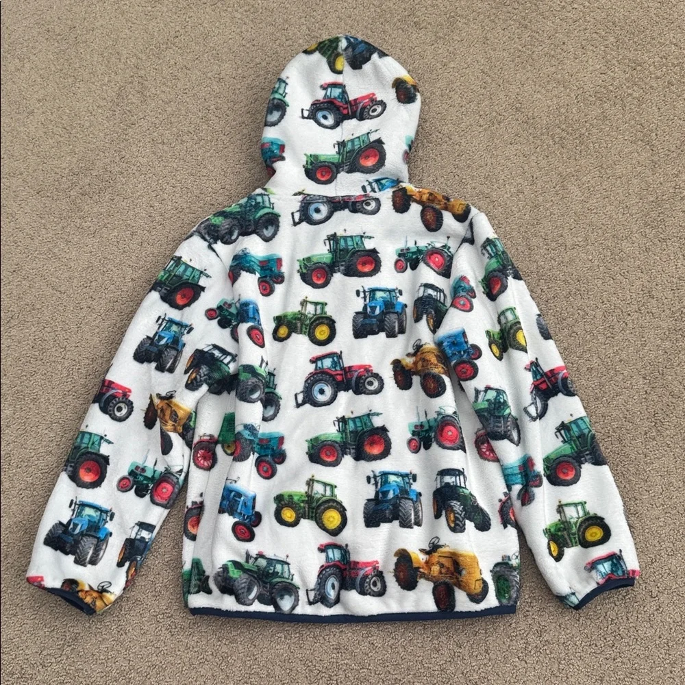 166 NWTFEIFEIYU Fleece Zip‎ Up Jacket with Hood - Size: 6Y